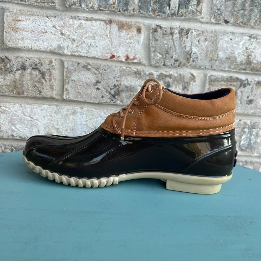 Tommy Hilfiger Tan and Brown Duck Boots